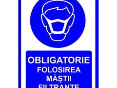 Placuta Obligatorie folosirea mastii filtrante